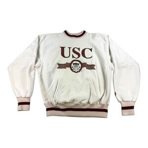 Vintage USC Trojans Sweatshirt Crewneck Mens XL White NCAA College Football 90s